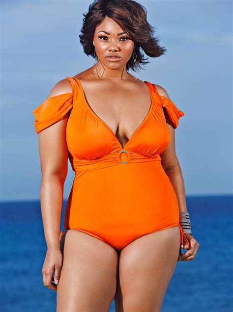 Anguilla Cold Shoulder Plus Size Swimsuit Plus Size Swimsuits Plus Size High Waisted