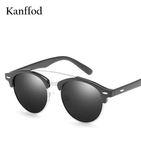 Kanffod Polarized Round Sunglasses Men Women Vintage Design Mirror Driving Brand Sunglass Man