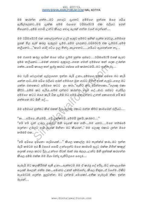 Sinhala Wal Katha Amma අම්මයි මමයි වල් කතා Ammai Thaththai 3