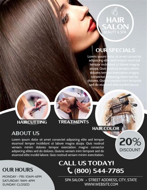 Hair Salon Flyer Templates Hair Salon Design Hair Salon Salon Advertising