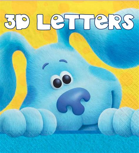 Blues Clues 3d Letter Blues Clues Favor Boxes Etsy