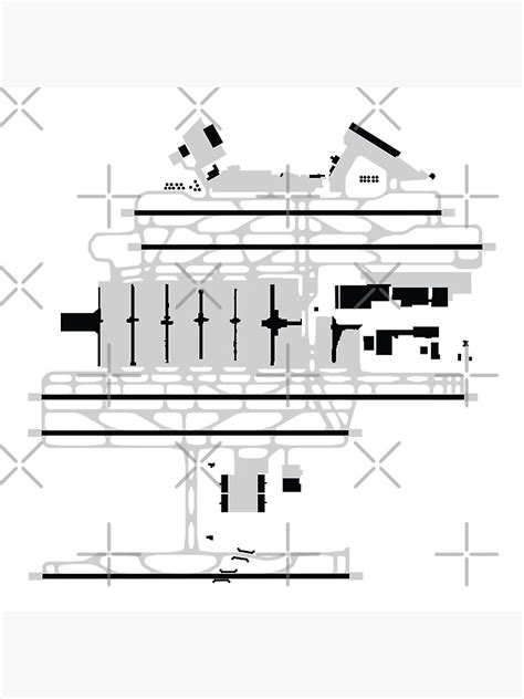 Atlanta Hartsfieldjackson International Airport Diagram Canvas Print