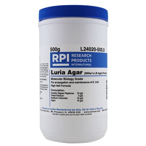 Research Products International Corp Luria Agar Powder Millers Lb