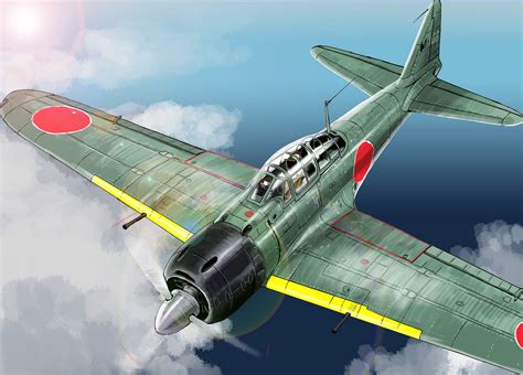 Military Mitsubishi A6m Zero Hd Wallpaper Background Image