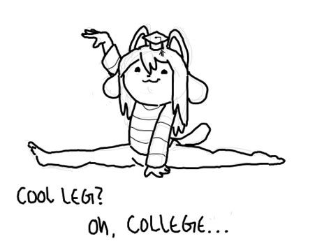 Temmie Goes To Cool Leg