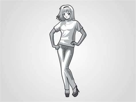Vector Anime Girl Vector Art And Graphics