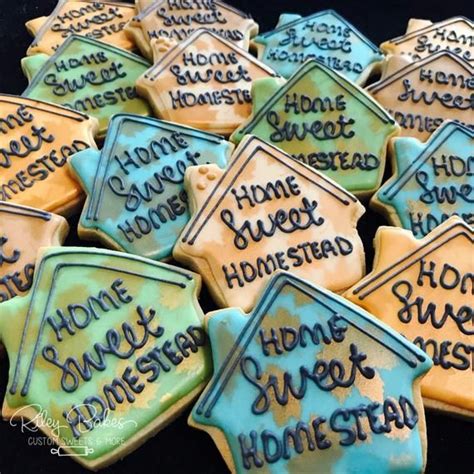 Home Sweet Home Cookies House Warming T House Warming Favors Open
