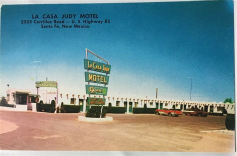 La Casa Judy Motel Santa Fe New Mexico Postcard Cerillos Rd Hwy 85 Mcm