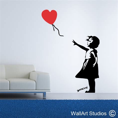 Heart Balloon Girl Bansky Wall Decals Wall Art Studios