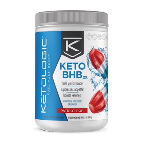 Ketologic Keto Bhb Exogenous Ketones Supplement Patriot Pop 30