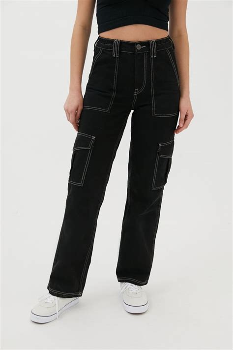 Aja Junior vorübergehend urban outfitters black jeans white stitching