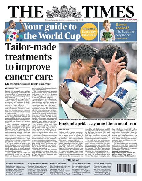 Times Front Page 22nd Of November 2022 Tomorrow S Papers Today