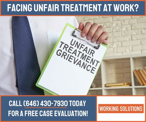 Are You Experiencing Unfair Treatment At Work Contact Working