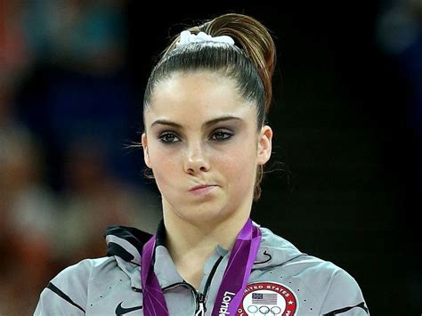 Us Gymnast Mckayla Maroney On The Podium After Winning A Disappointing