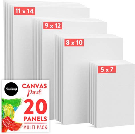 Chalkola Paint Canvases For Painting Multipack 20 Pack