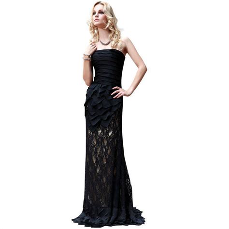 Lace Evening Dress In Black And Nude Colours By Elliot Claire London