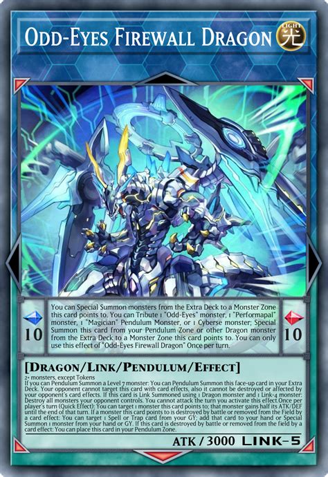 Odd Eyes Firewall Dragon By Dragonrikazangetsu On Deviantart Yugioh Dragon Cards Custom