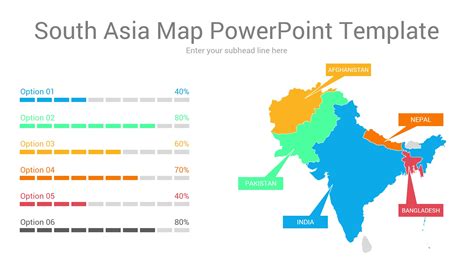 South Asia Map Powerpoint Template Ciloart