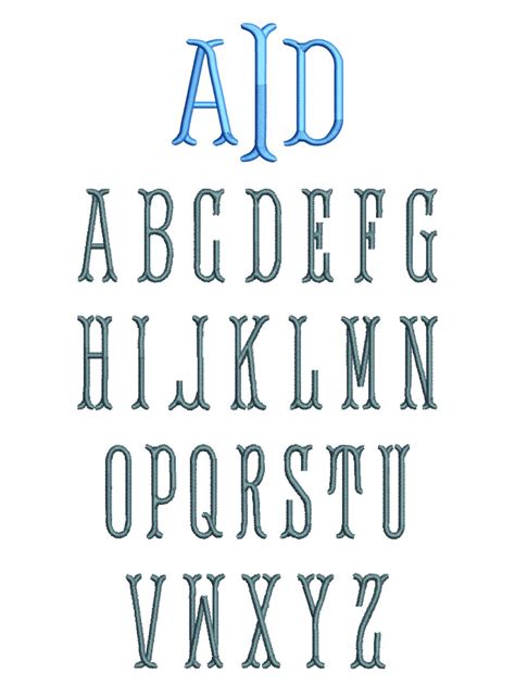 Atlantic Embroidery Works Classic Fonts