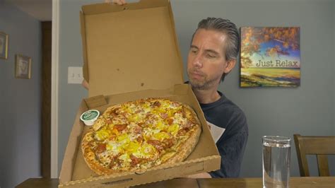 let s eat papa john s italian hero pizza asmr youtube