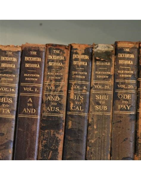 18 Volumes Of Encyclopedia Britannica From 1911 11th Edition The