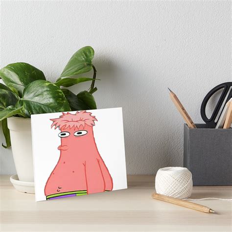 Patrick Star Head Ripped Off Art Board Print For Sale By