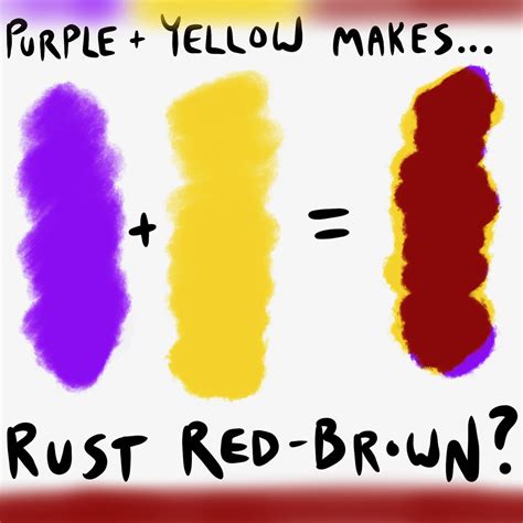 What Do Yellow And Purple Make When Mixed Drawings Of