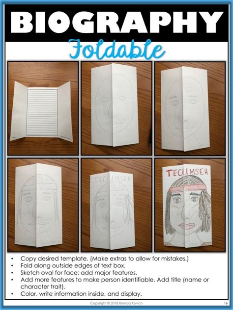 With This Biography Craft Kids Can Report On A Famous Person And