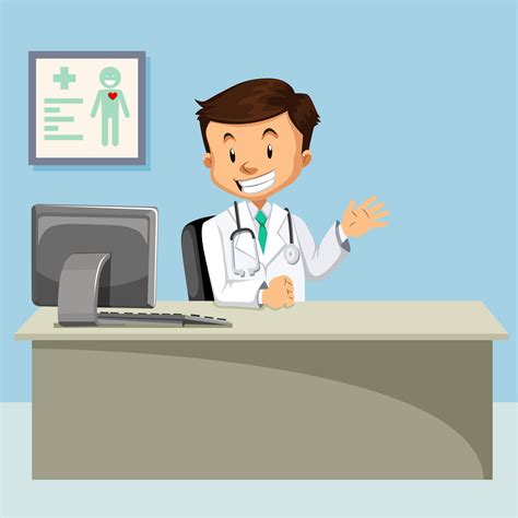 A Doctor At Clinic Background 541397 Vector Art At Vecteezy