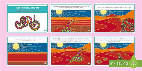 Free Aboriginal Dreaming The Rainbow Serpent Story Cards
