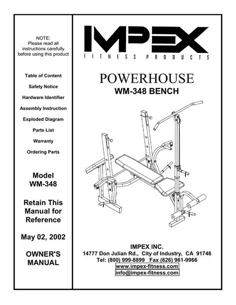 Impex Powerhouse Fitness Manual - All Photos Fitness Tmimages.Org
