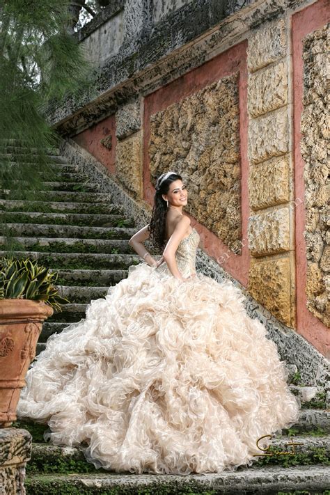 Quinceañera Photo Session At Vizcaya Museum Miami Quinceanera Dresses