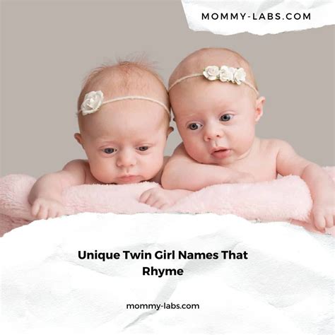 Unique Twin Girl Names That Rhyme 230 Matching Ideas