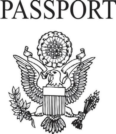 Passport Coloring Page Coloring Home