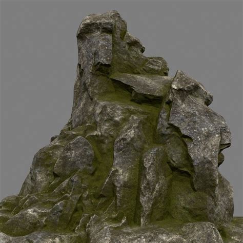 3d Model Mossy Rocks Vr Ar Low Poly Cgtrader