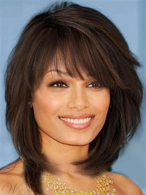 Because of this, hair relaxers are utilized very commonly by them with regards to styling their head of hair. Sweet Layered Bob Hairstyle Mid-lenght Straight Capless ...