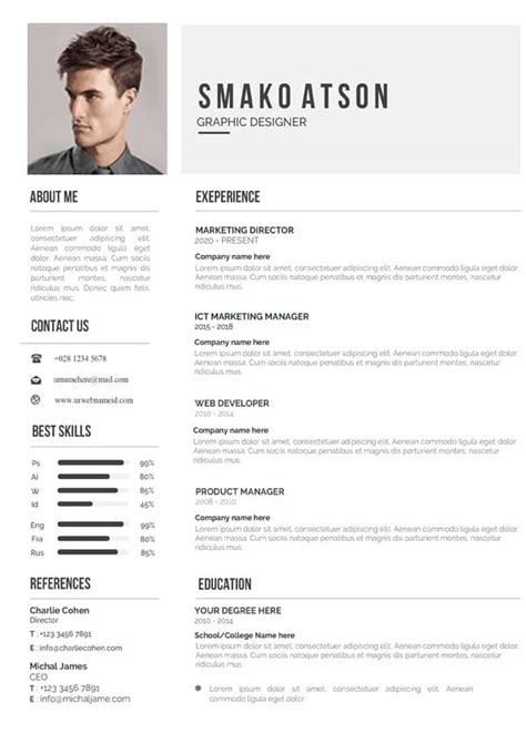 Wow your future employer with this simple cover letter example format. Job Application Resume - Editable Resume for Word ...