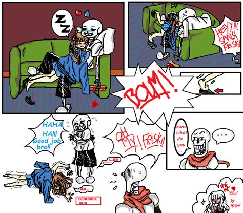 sans x frisk comic 1 part 2 by hjuju on deviantart