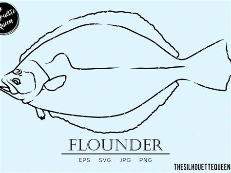 Flounder Vector Cut Files By Loveleen Kaur On Dribbble