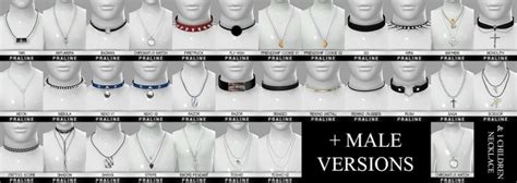 Ultimate Collection 176 Necklaces At Praline Sims Sims 4 Updates