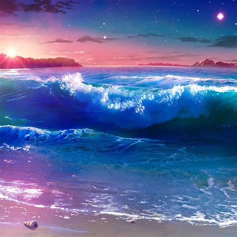 Ocean Wave Anime Wallpaper Pictures