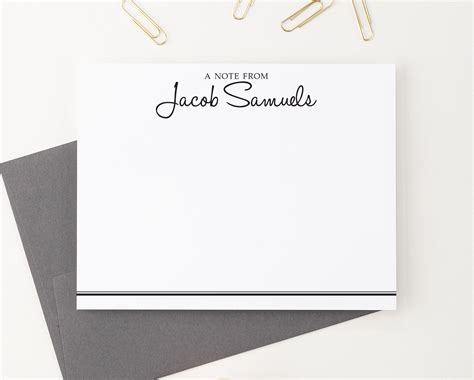 Personalized stationery is meant to represent you; Modern Professional Personalized Stationery for Men ...