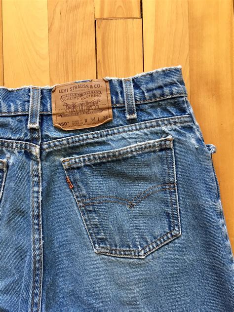 Vintage Levis 550 Relaxed Tapered Fit Distressed Denim Jeans Grailed