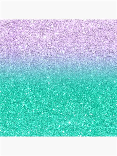 Mermaid Purple Teal Aqua Glitter Ombre Gradient Canvas Print For Sale