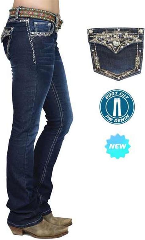 Pure Western Womens Taylor Boot Cut Bling Jeans Aussie Saddlery