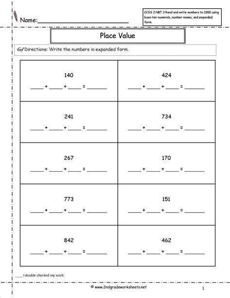 Free Printable Expanded Notation Worksheets Free Printable