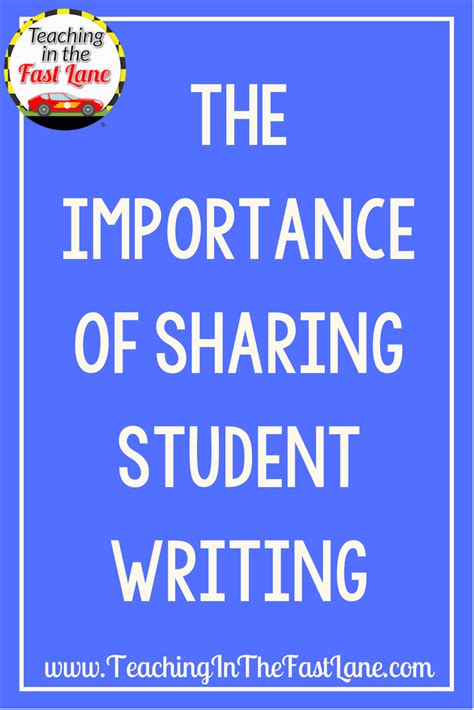 Sharing Writing Is An Important Part Of The Writing Process Check Out