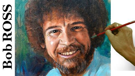 Acrylic Portrait Painting Of Bob Ross In Step By Step Tutorial By Jm