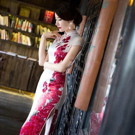 Buy New Long Cheongsam Sexy Chinese Traditional Dress Qipao Chinese Oriental