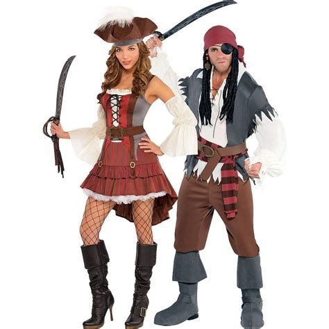 Castaway Pirate Couples Costumes Image 1 Couples Costumes Couple Halloween Costumes Cool